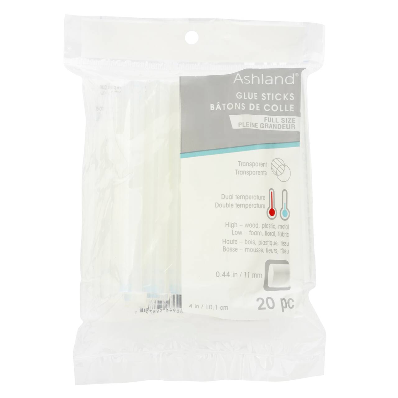 20 Packs: 20 ct. (400 total) 4" Full Size Dual Temperature Glue Sticks by Ashland®